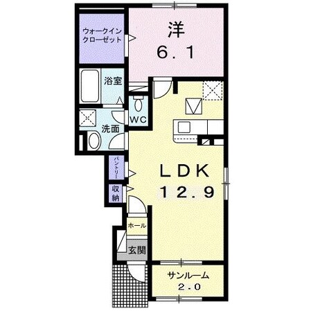 弓ケ浜駅 徒歩24分 1階の物件間取画像